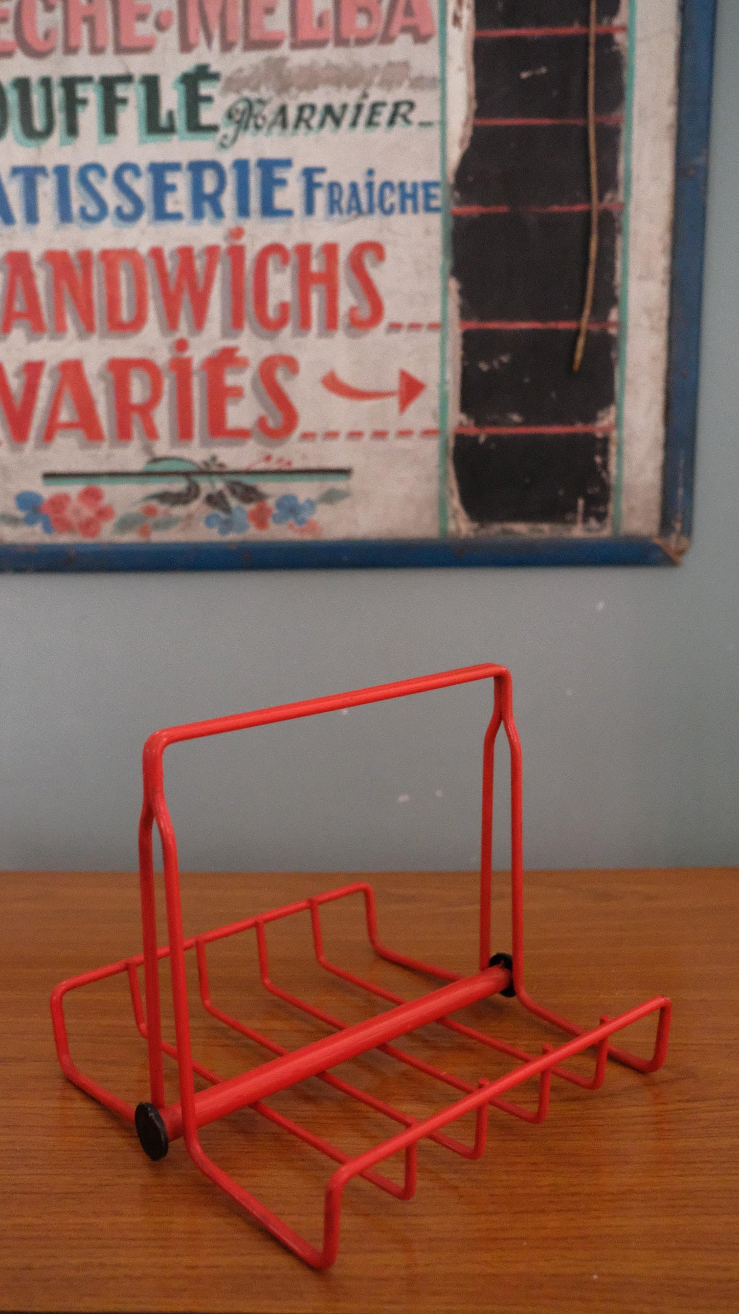 Porte serviette vintage en fil métallique