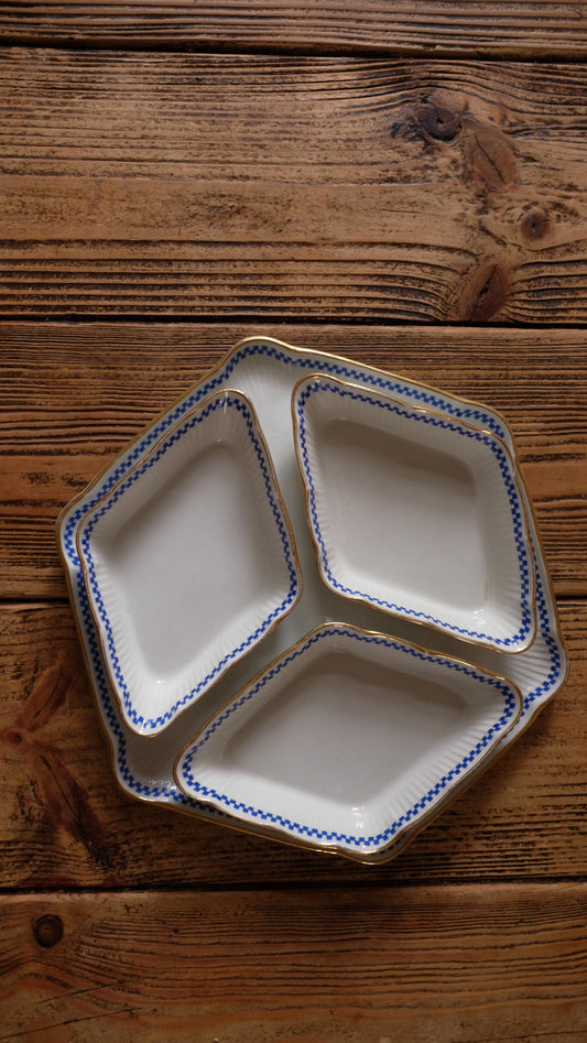 Serviteur apéritifs Hémun vintage en porcelaine