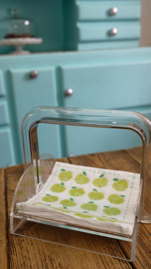 Distributeur de serviettes Guzzini vintage en plexiglas style space age
