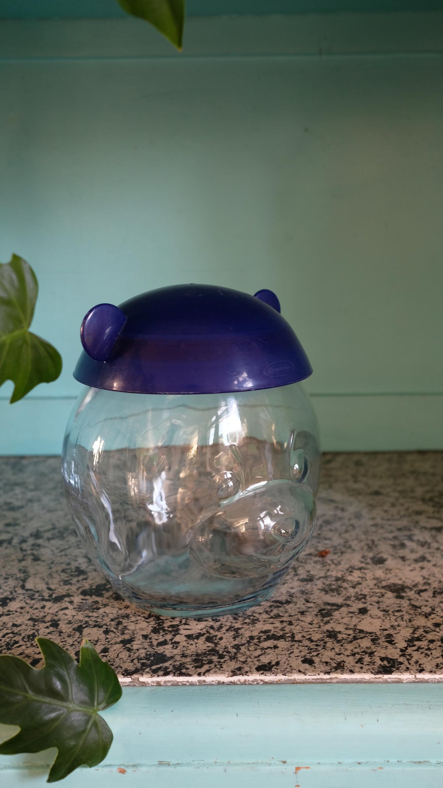 Bocal zoomorphe vintage en forme d'ourson pasabahce