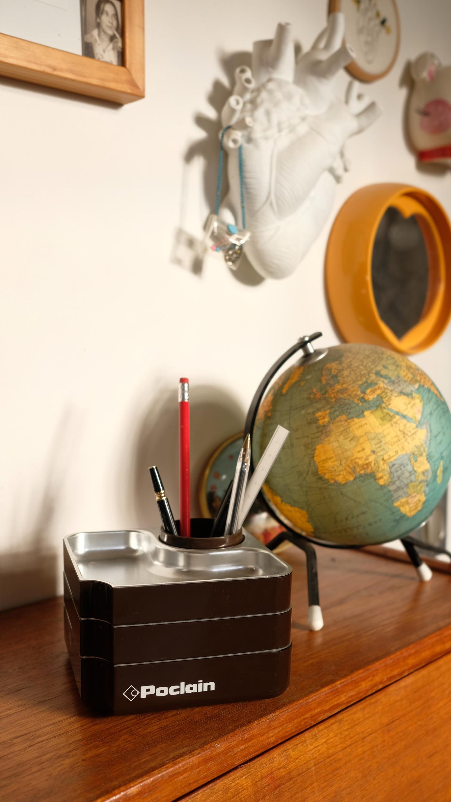 Organisateur de bureau vintage lynx made in France