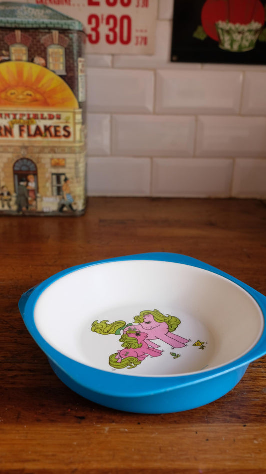 Assiette à soupe petit poney vintage