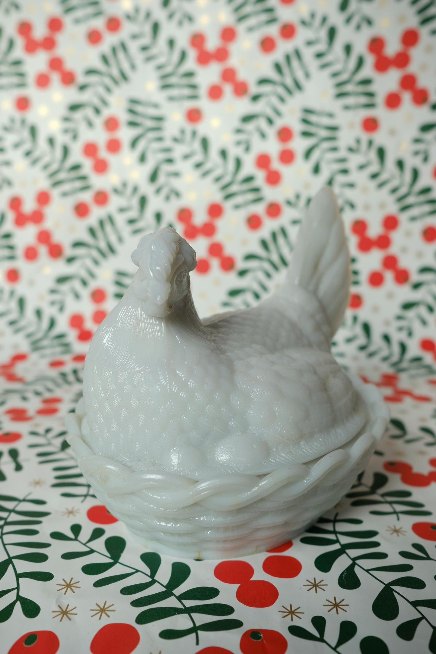 Poule en opaline