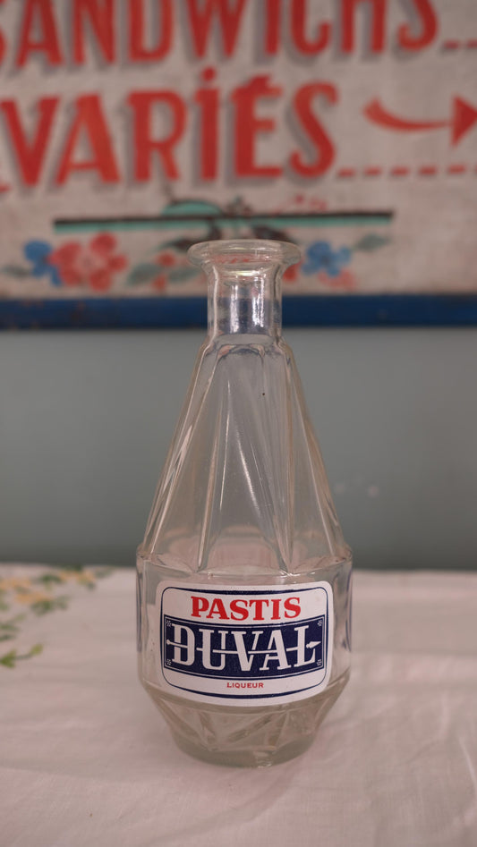 Bouteille publicitaire de bistrot Pastis Duval vintage