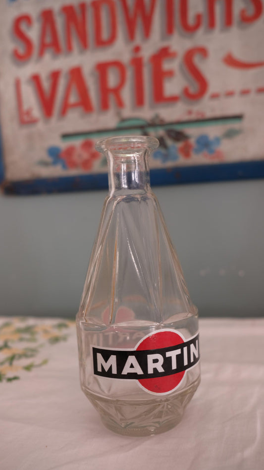 Bouteille publicitaire martini de bistrot vintage
