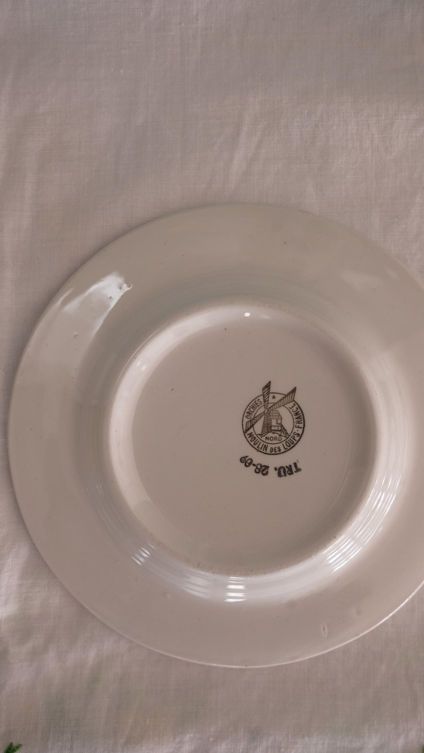 Cendrier publicitaire Noailly vintage en faïence moulin des loups
