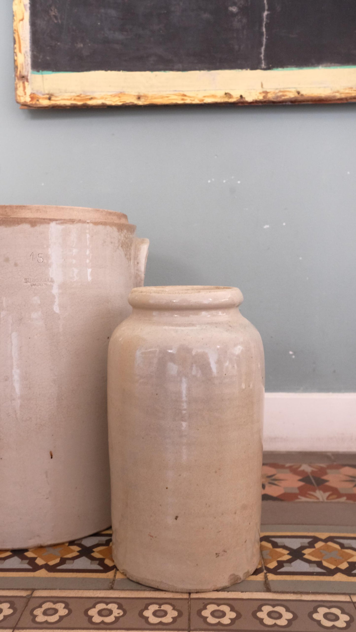 Pot en grès vernissé vintage