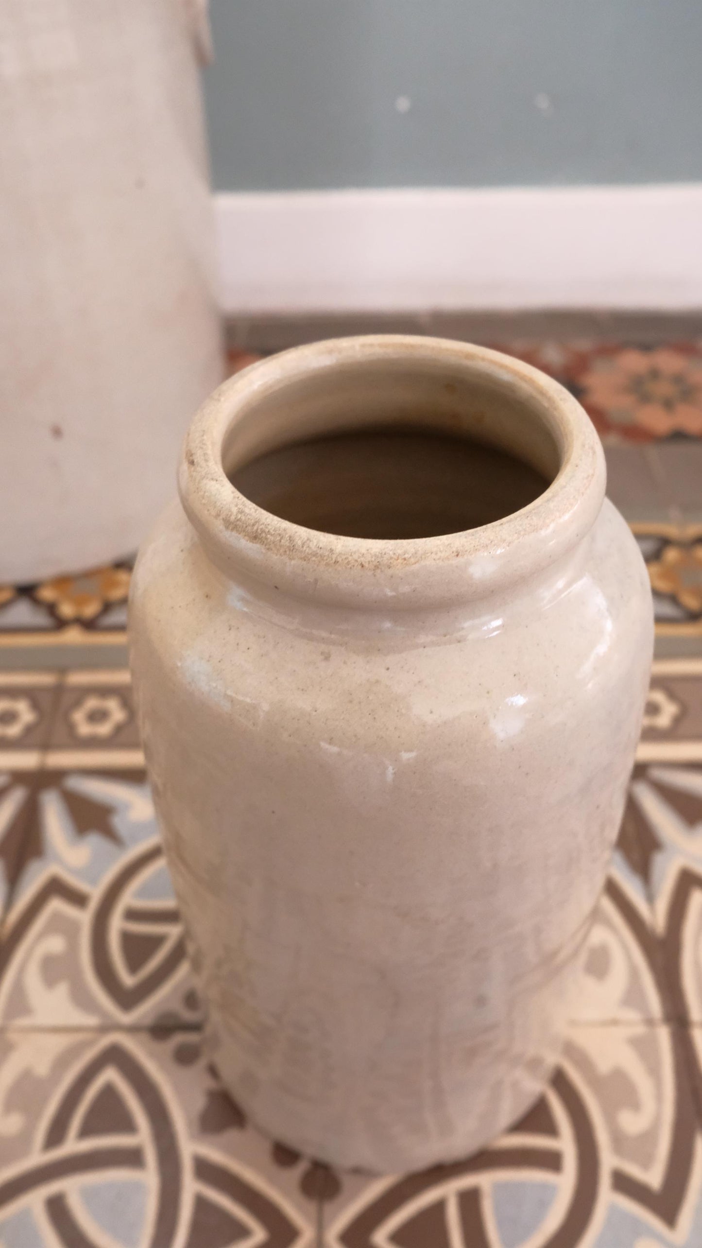 Pot en grès vernissé vintage