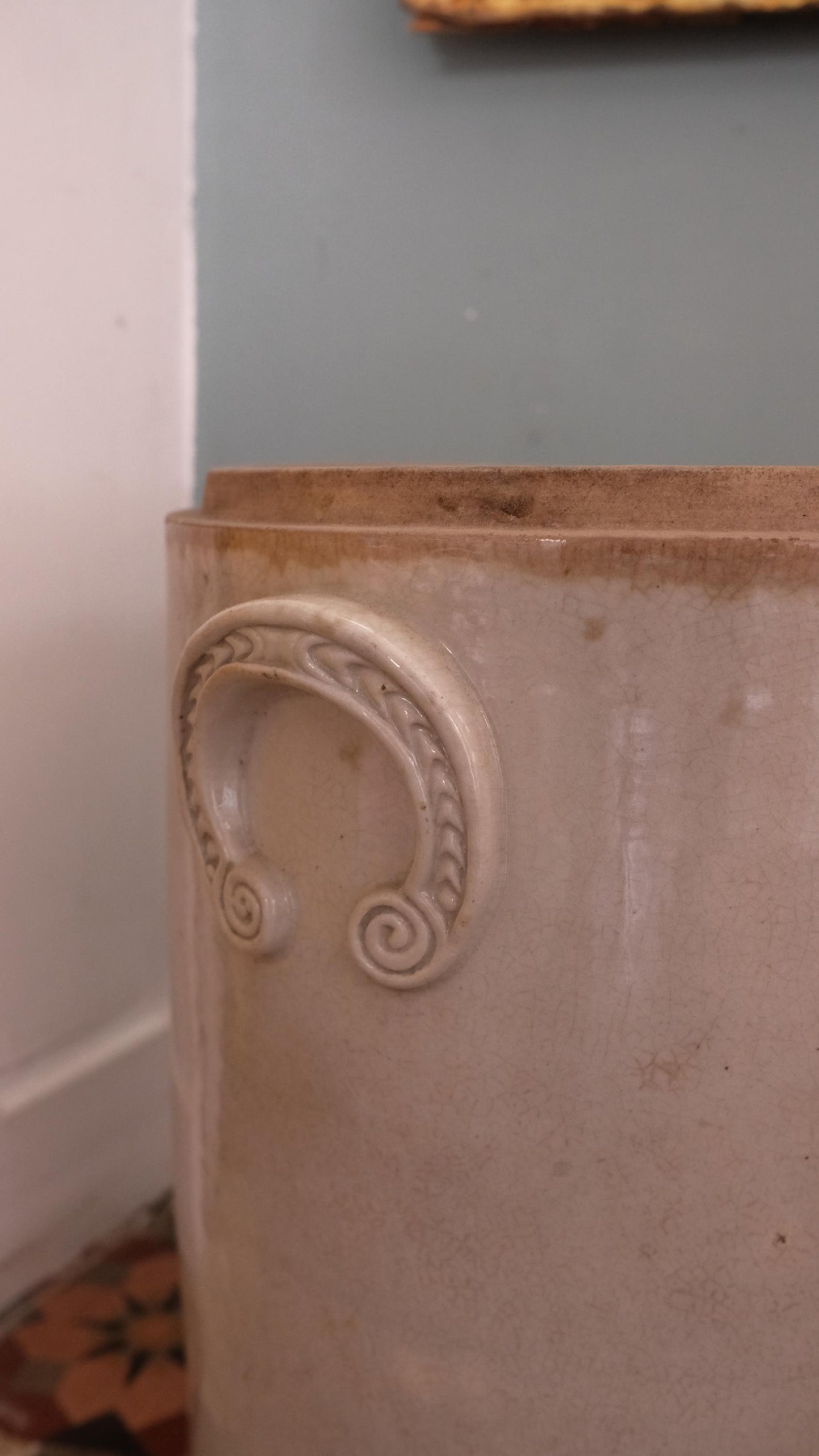 Grande jarre ancienne en grès vernissé estampillée duborjal Paris