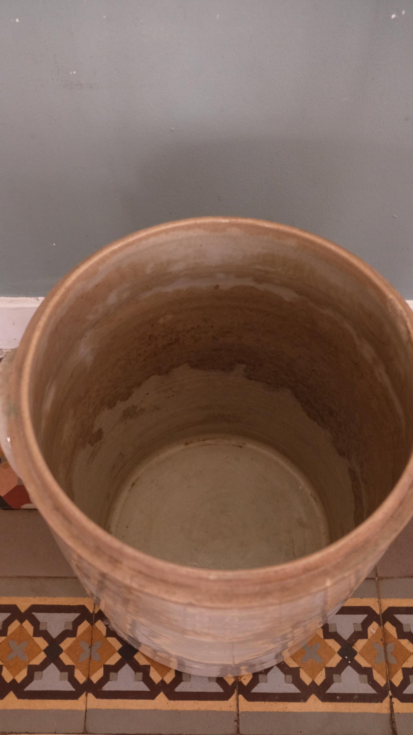 Grande jarre ancienne en grès vernissé estampillée duborjal Paris