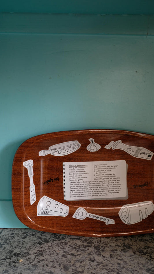 Plateau Massily France vintage en métal