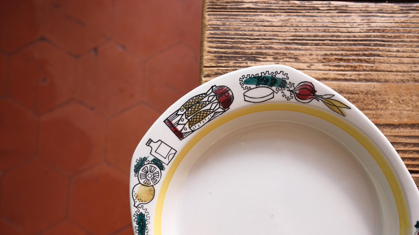 Assiette décorative Stavangerflint made in Norway, années 60