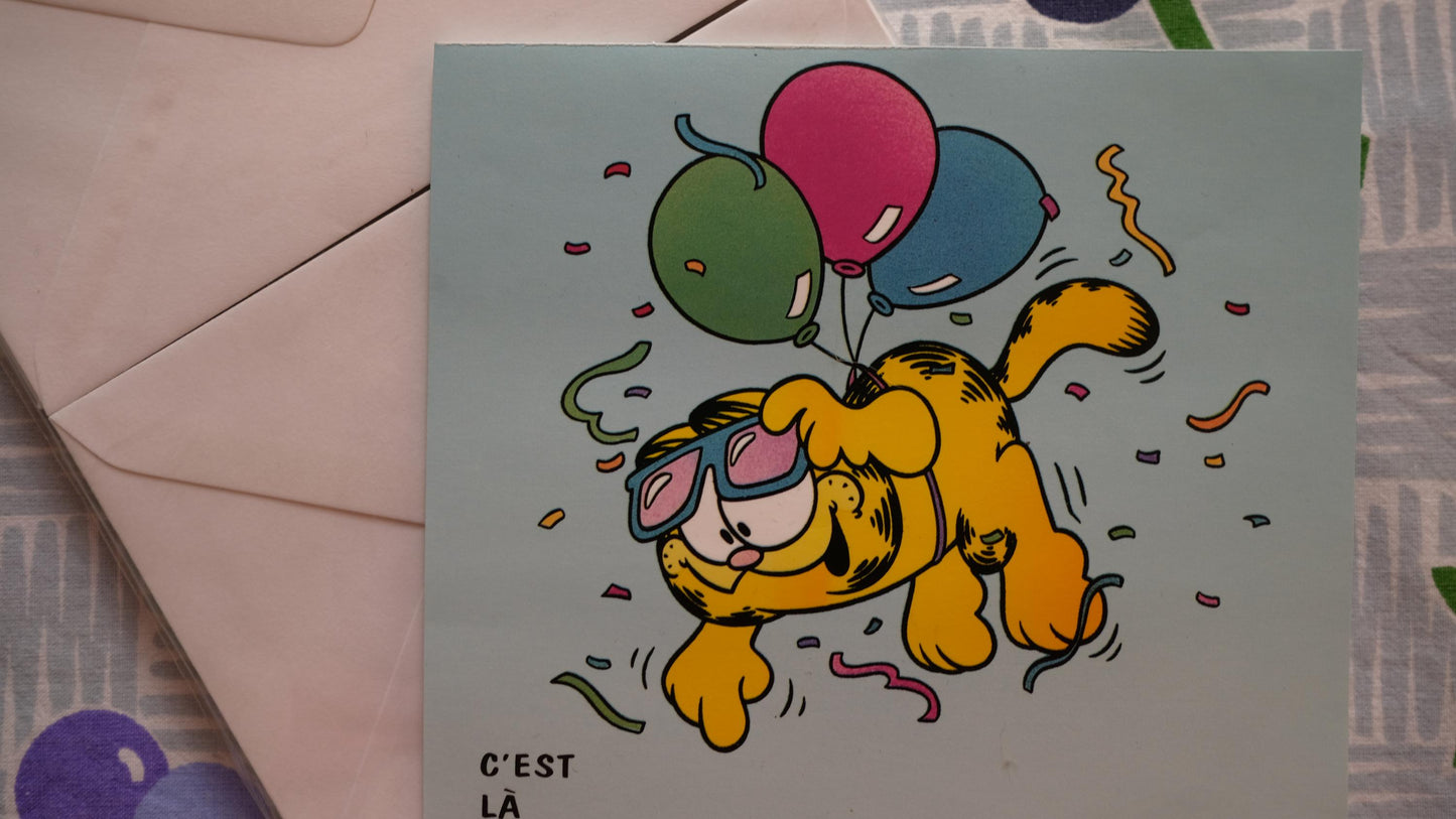 Carnet d'invitation Garfield vintage