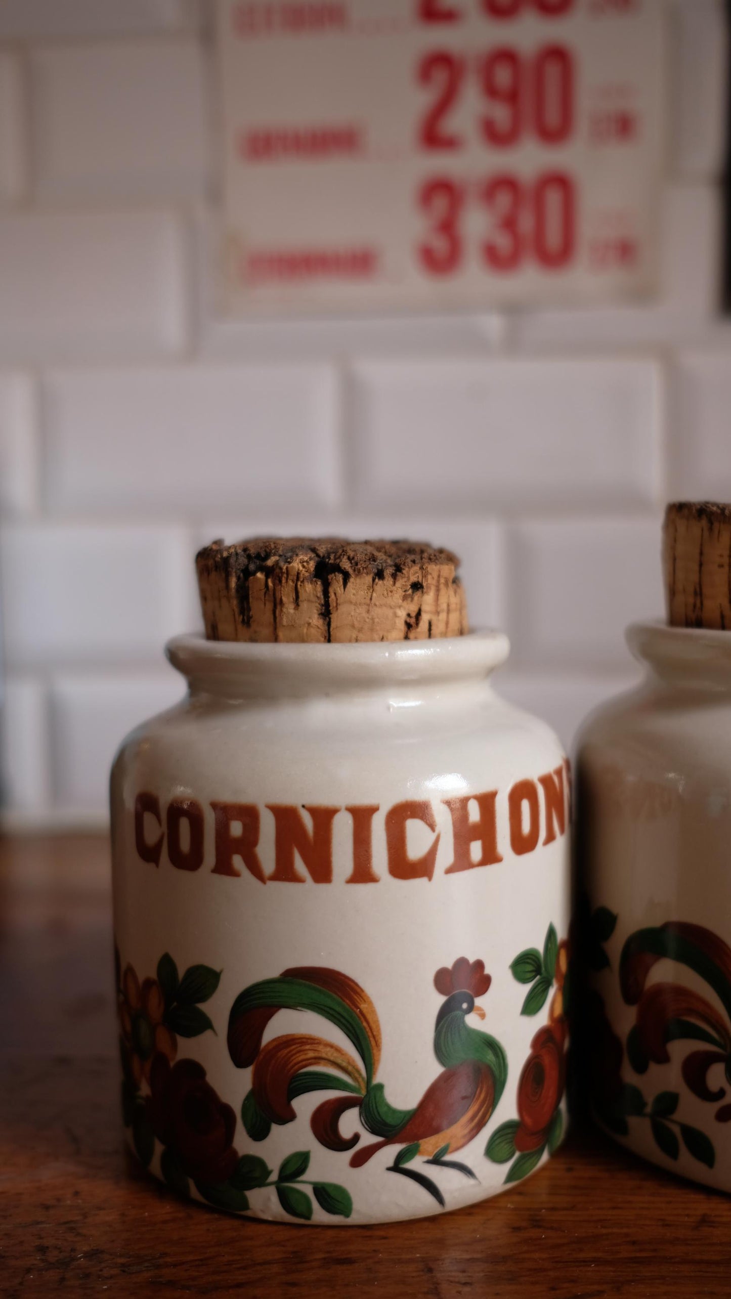 Lot de trois pot de stockage LML vintage en grès style Digoin