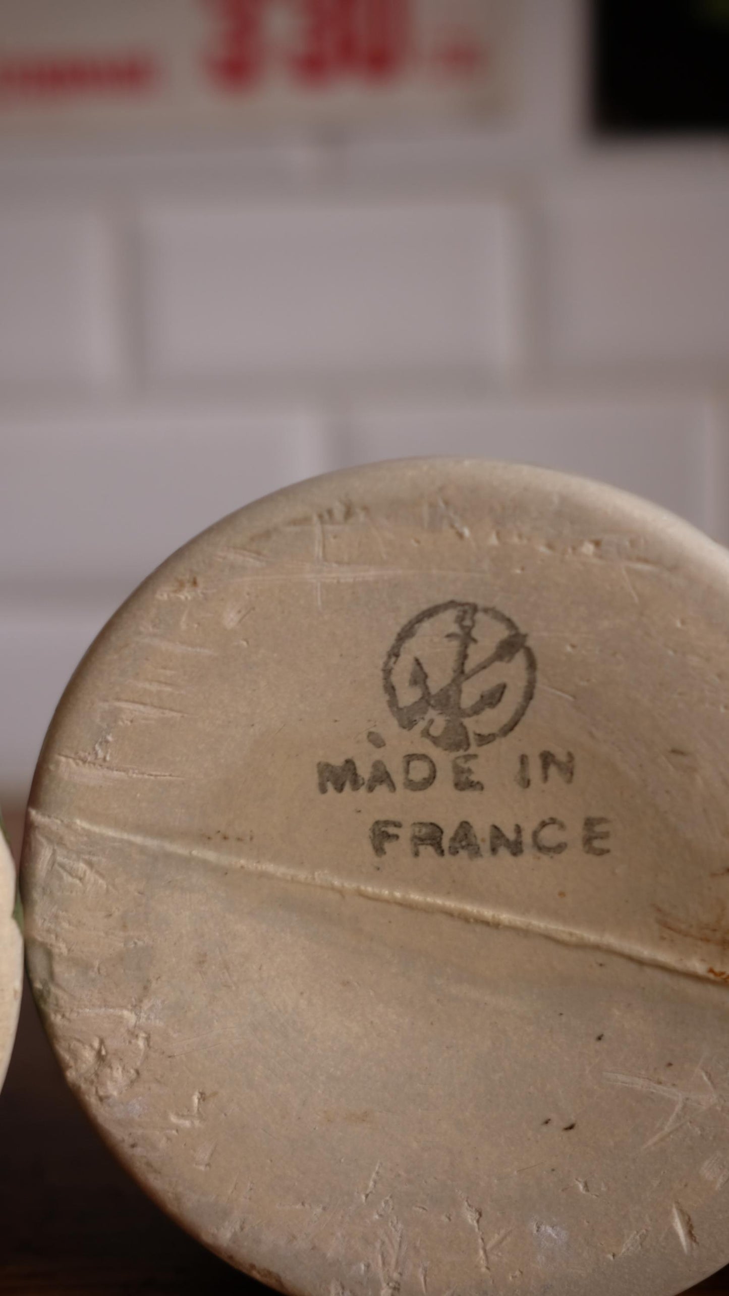 Lot de trois pot de stockage LML vintage en grès style Digoin