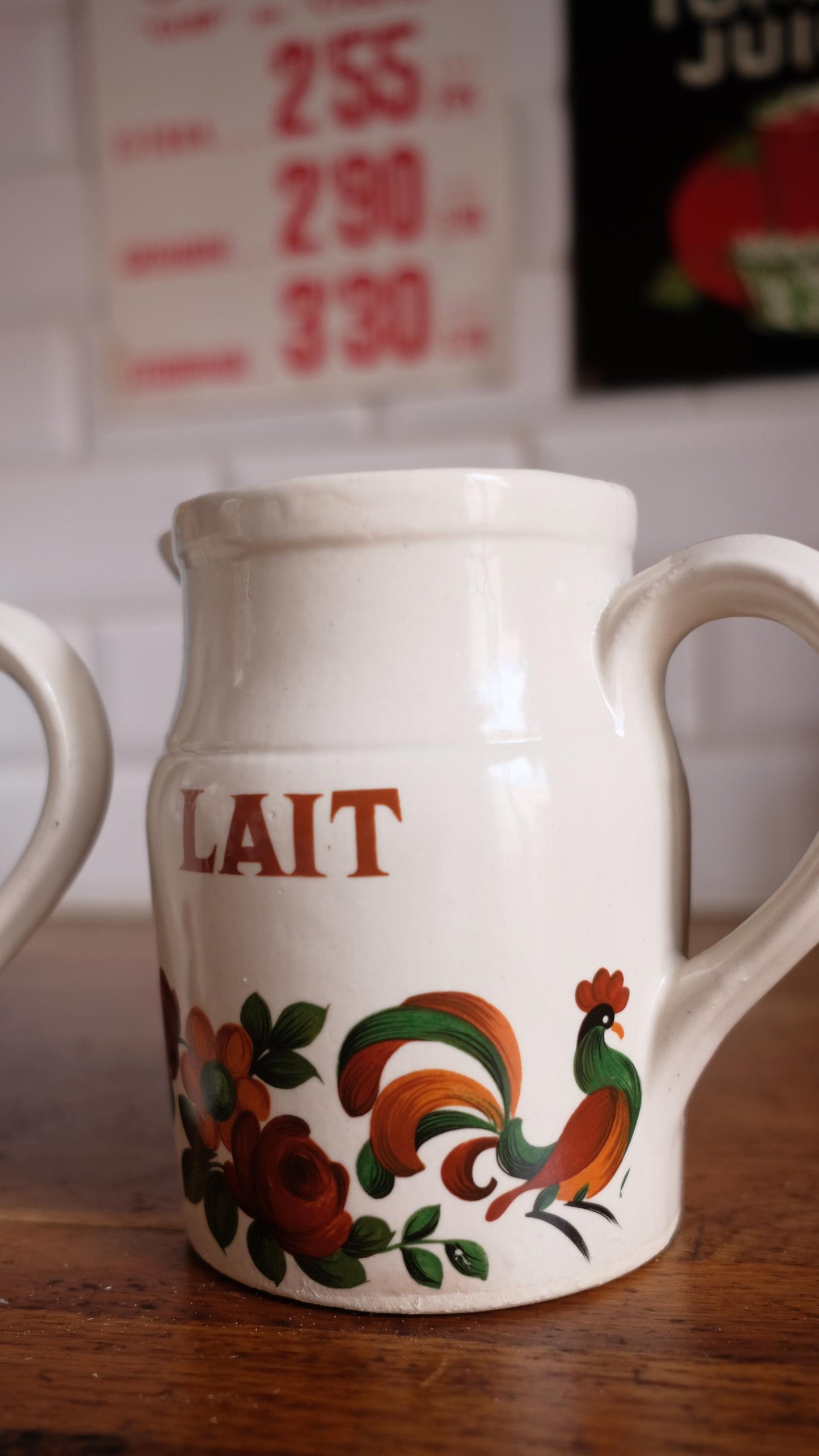 Lot de deux Pichets vintage en grès Digoin