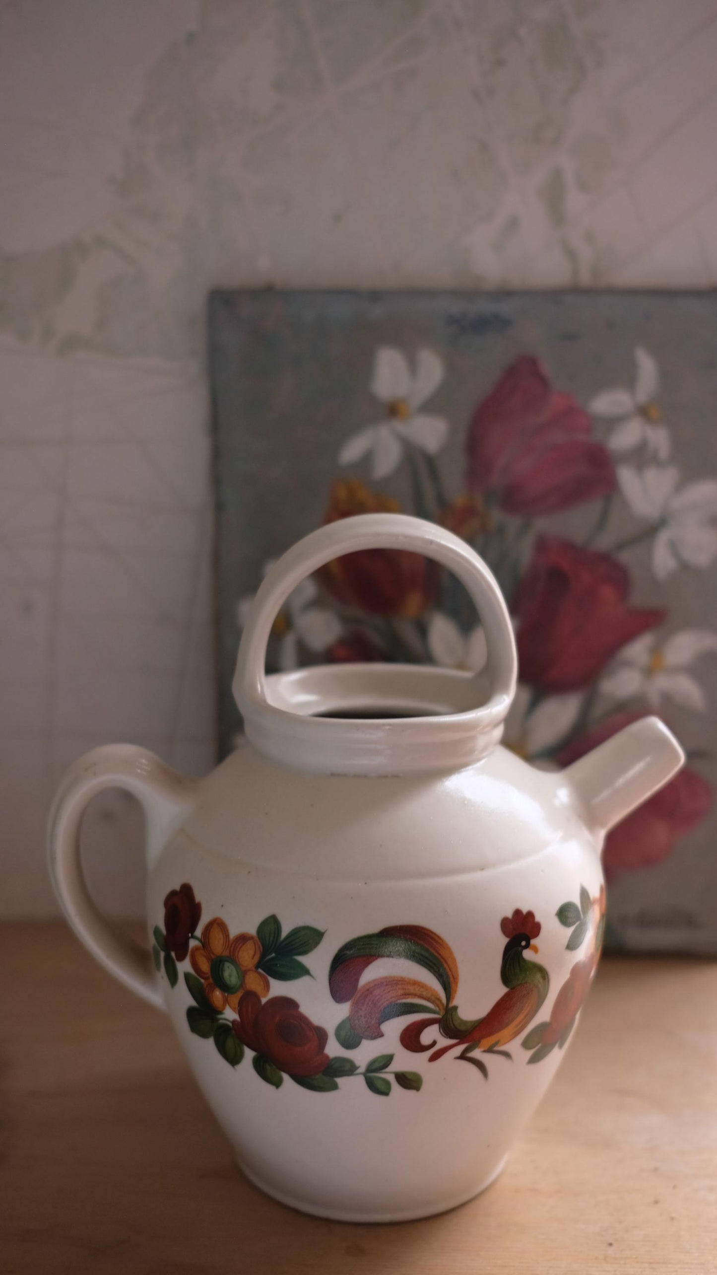 Pichet vintage en grès Digoin "eau de source"