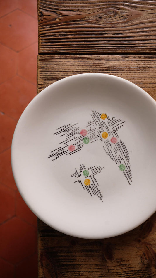 Grande assiette Gien vintage modèle Pampelune