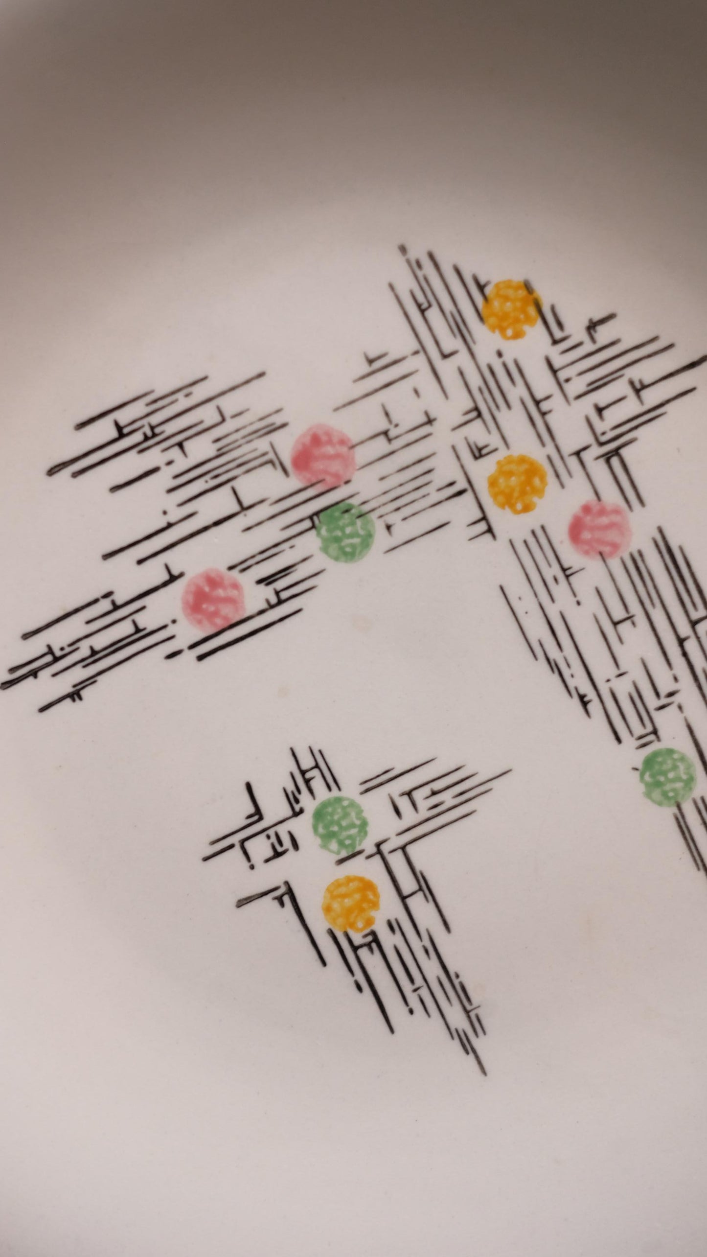 Grande assiette Gien vintage modèle Pampelune