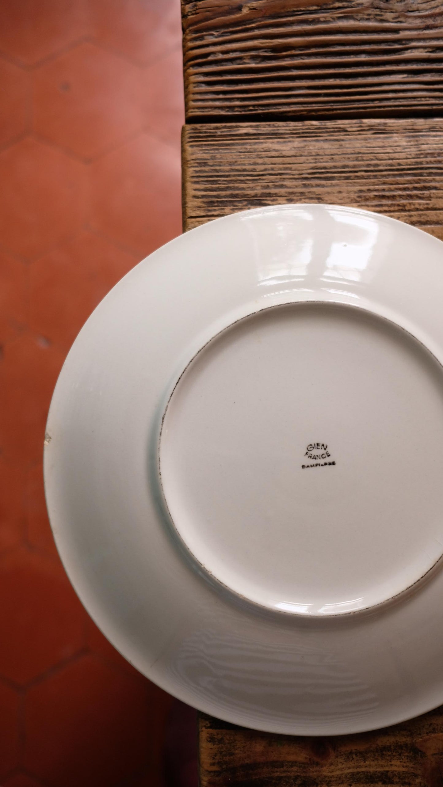 Grande assiette Gien vintage modèle Pampelune