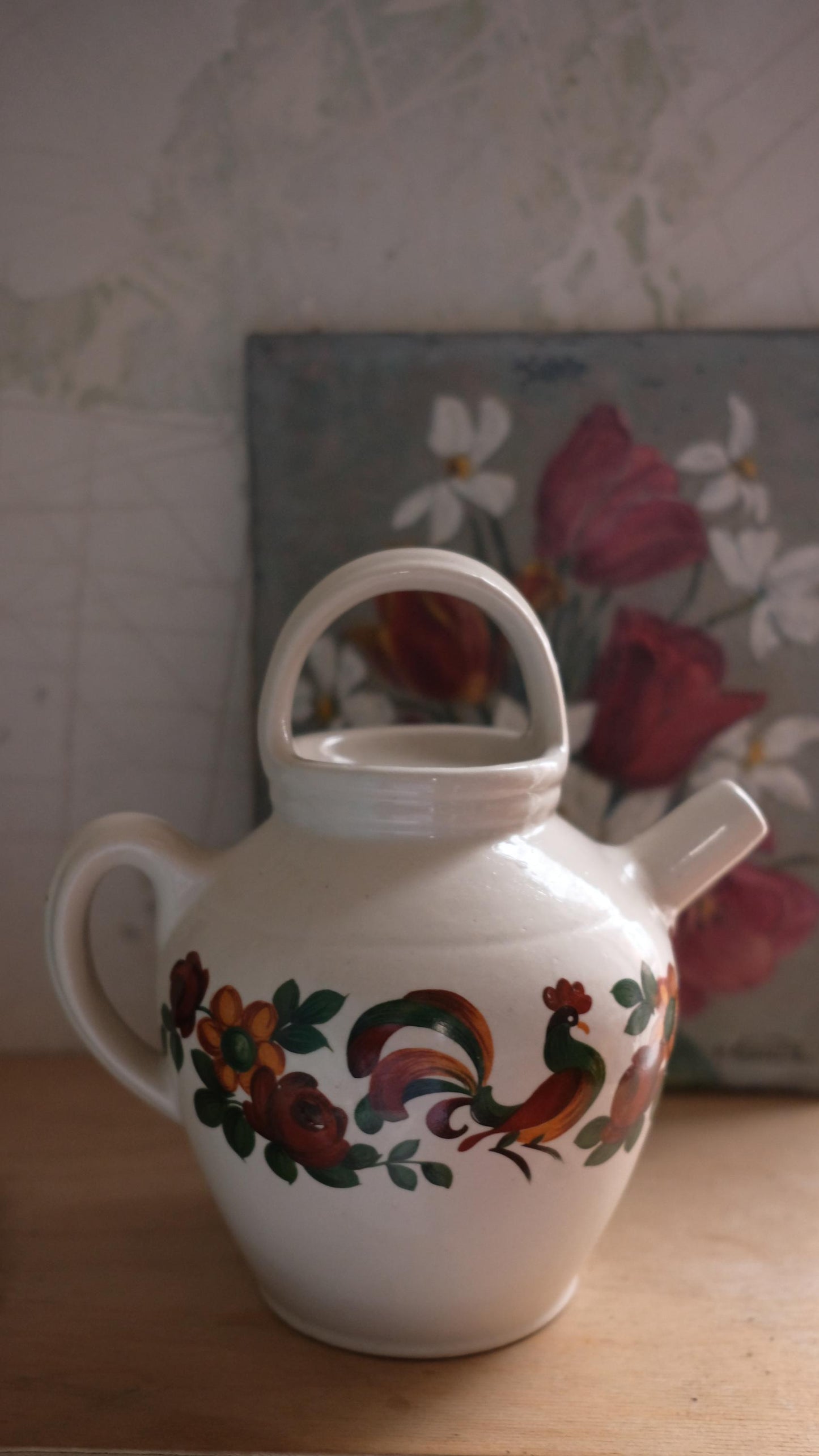 Pichet vintage en grès Digoin "vin de pays"