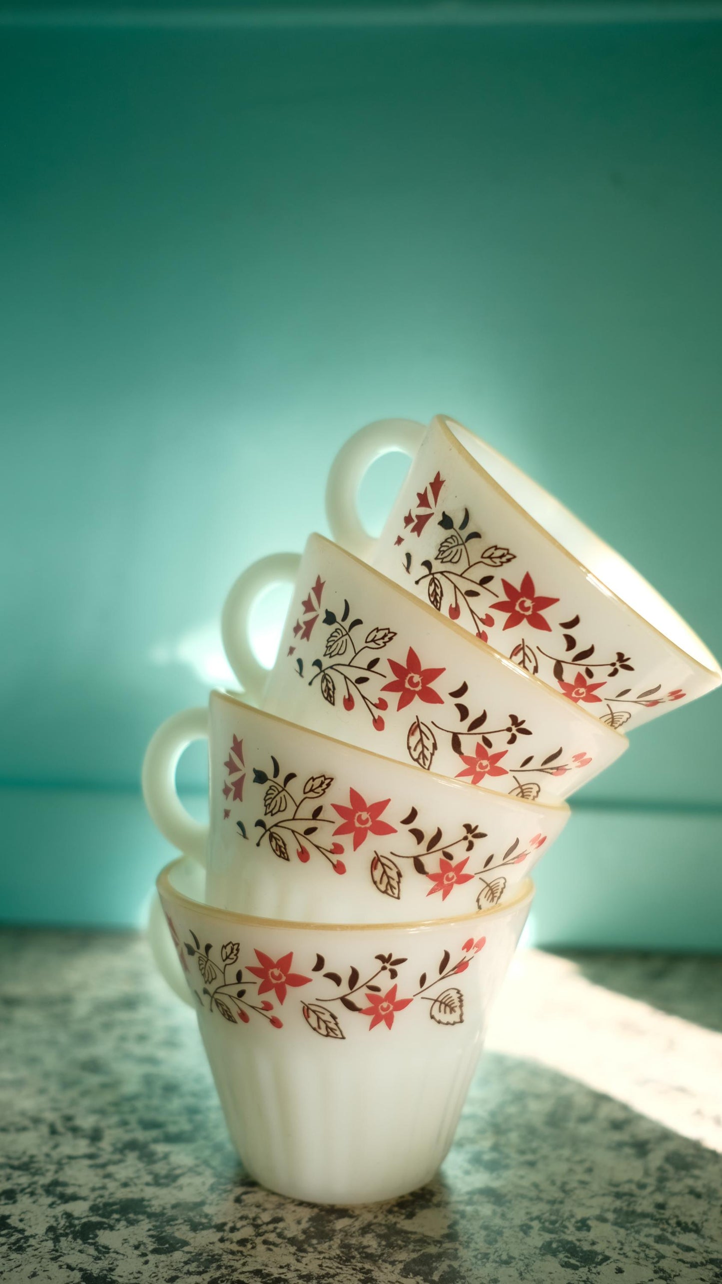 Lot de cinq tasses Termocrisa vintage