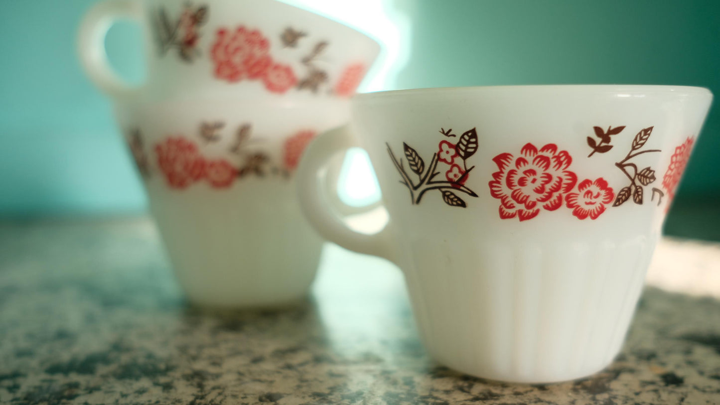 Lot de trois tasses termocrisa vintage made in Mexico
