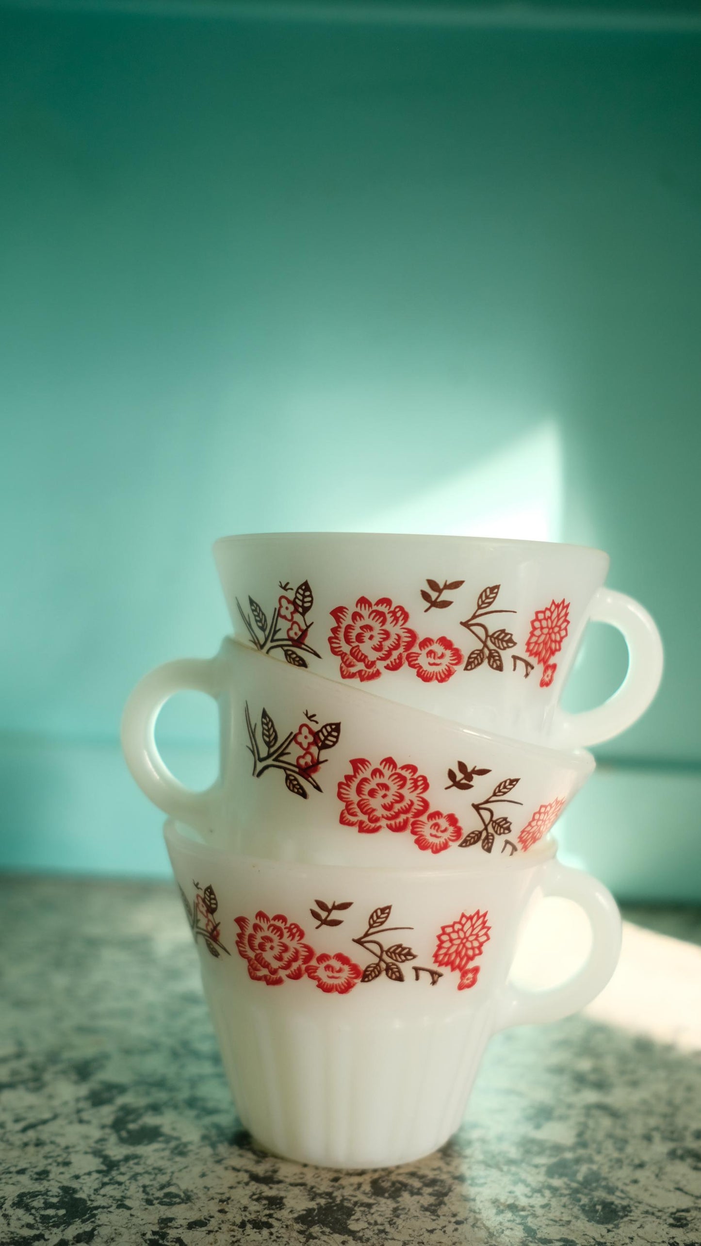 Lot de trois tasses termocrisa vintage made in Mexico