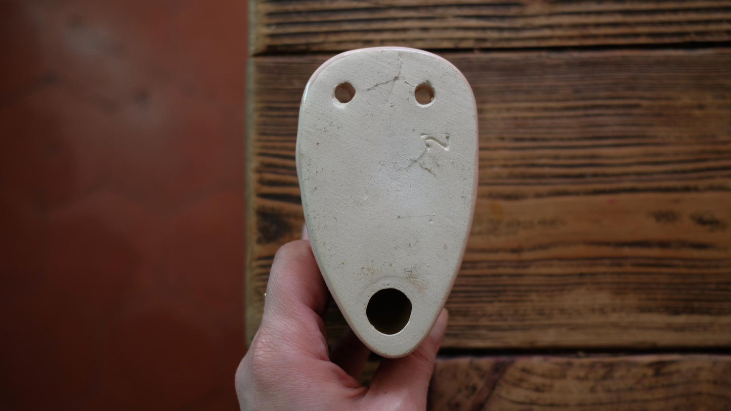 Patère de salle de bain vintage en faïence