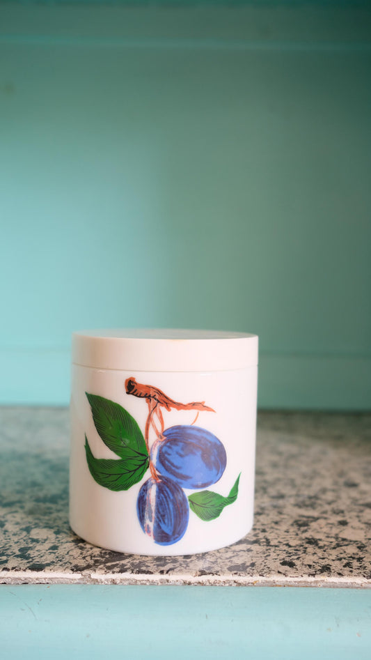 Bocal en opaline motif prune