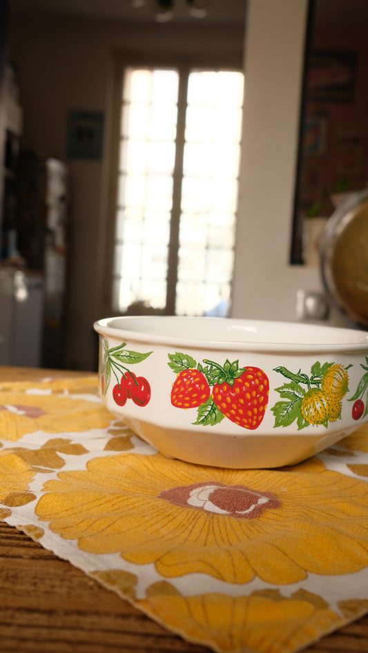 Egouttoir à fruits vintage en céramique