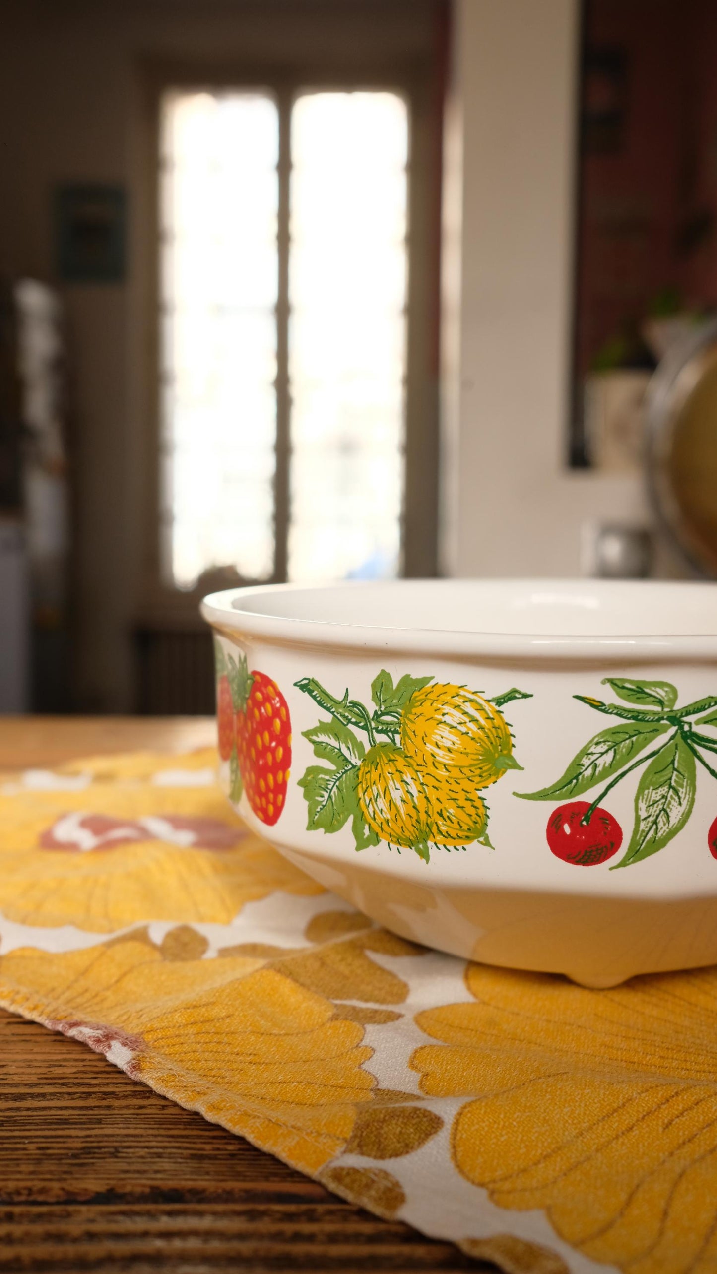 Egouttoir à fruits vintage en céramique