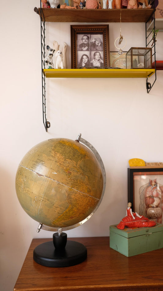 Grand globe terrestre vintage deRath
