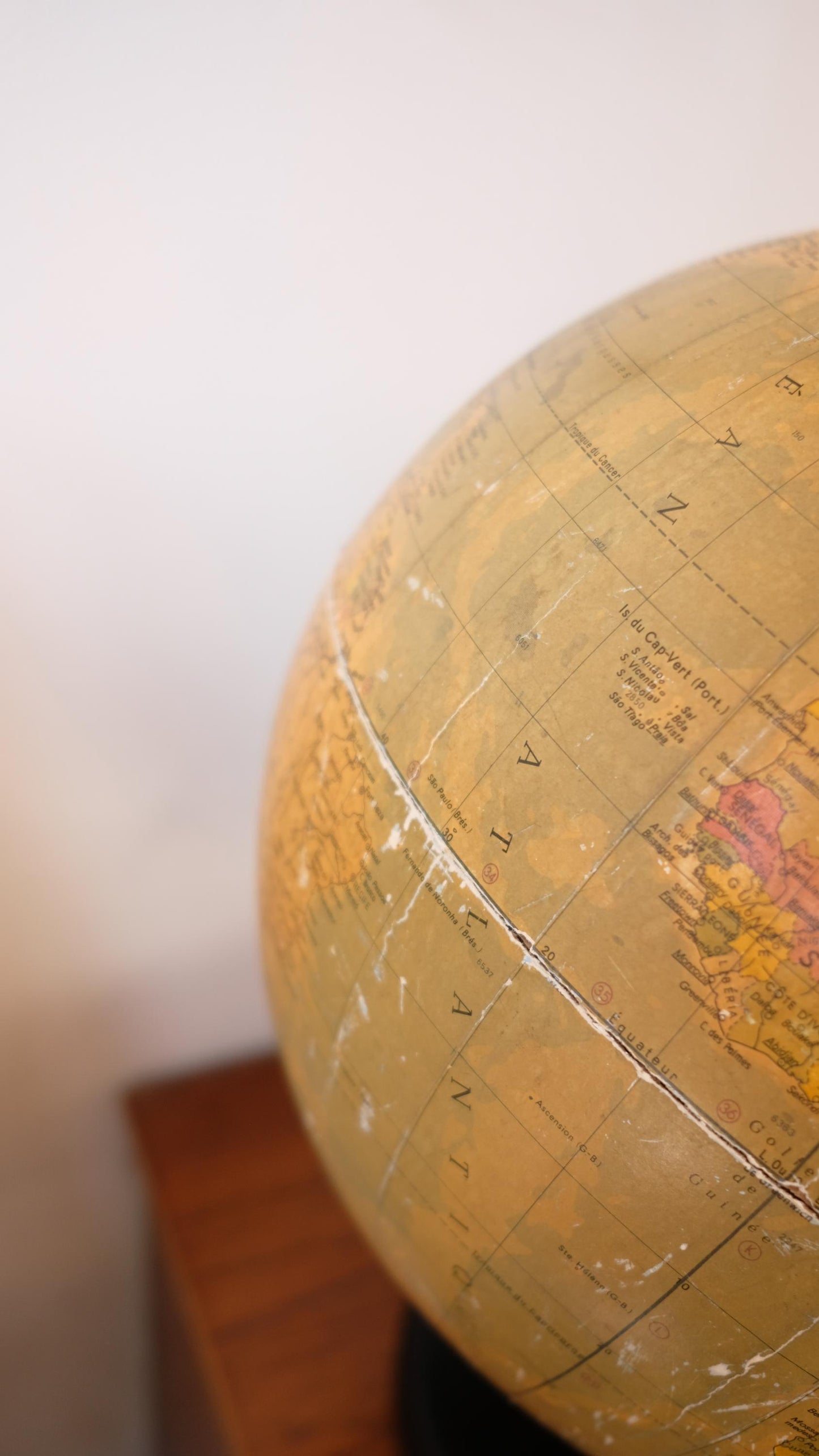 Grand globe terrestre vintage deRath