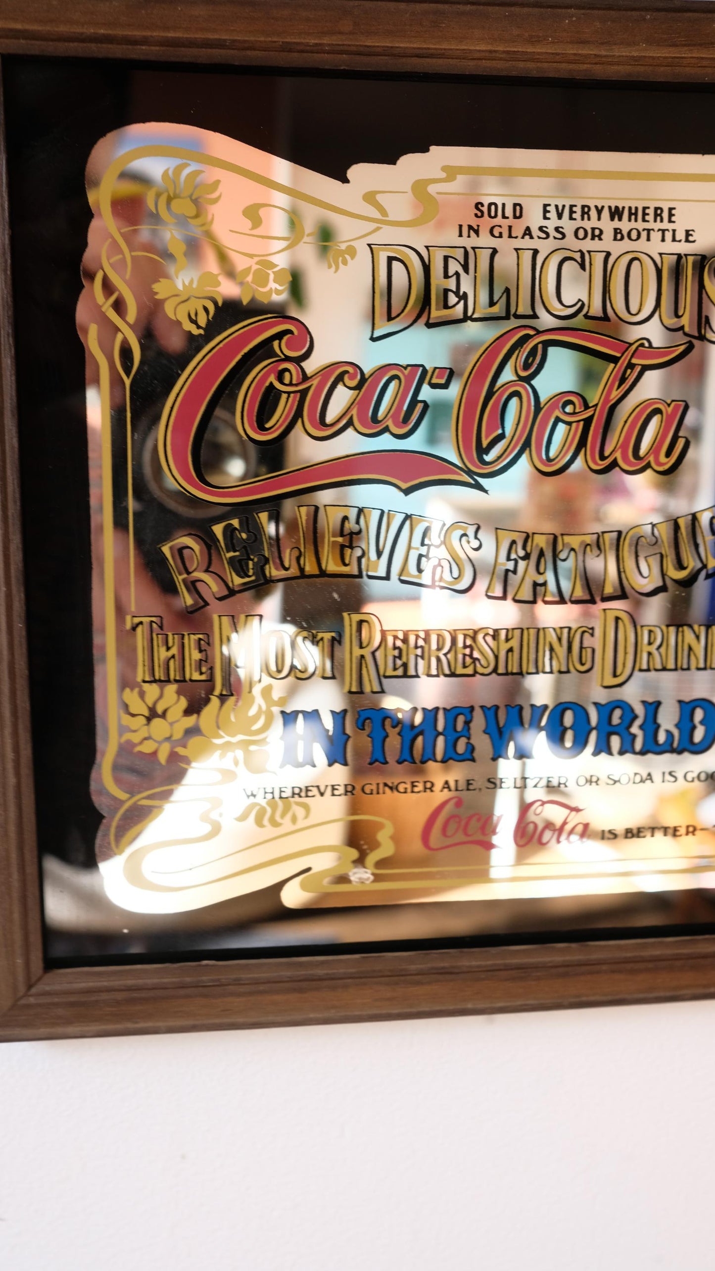 Miroir publicitaire Coca Cola vintage
