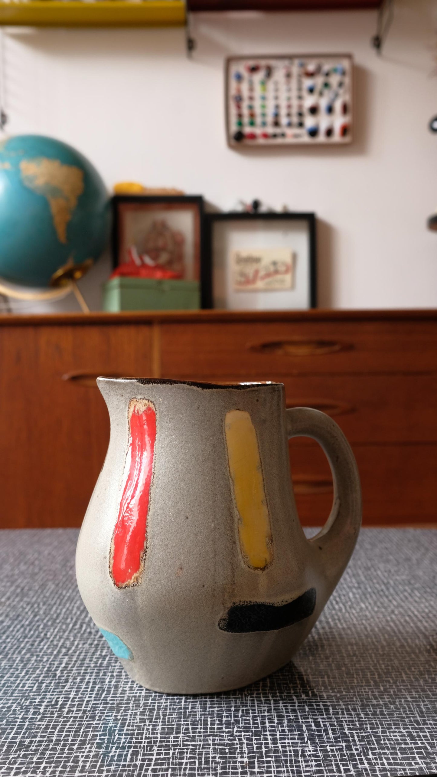 Pichet vintage en céramique vernissé Bresse