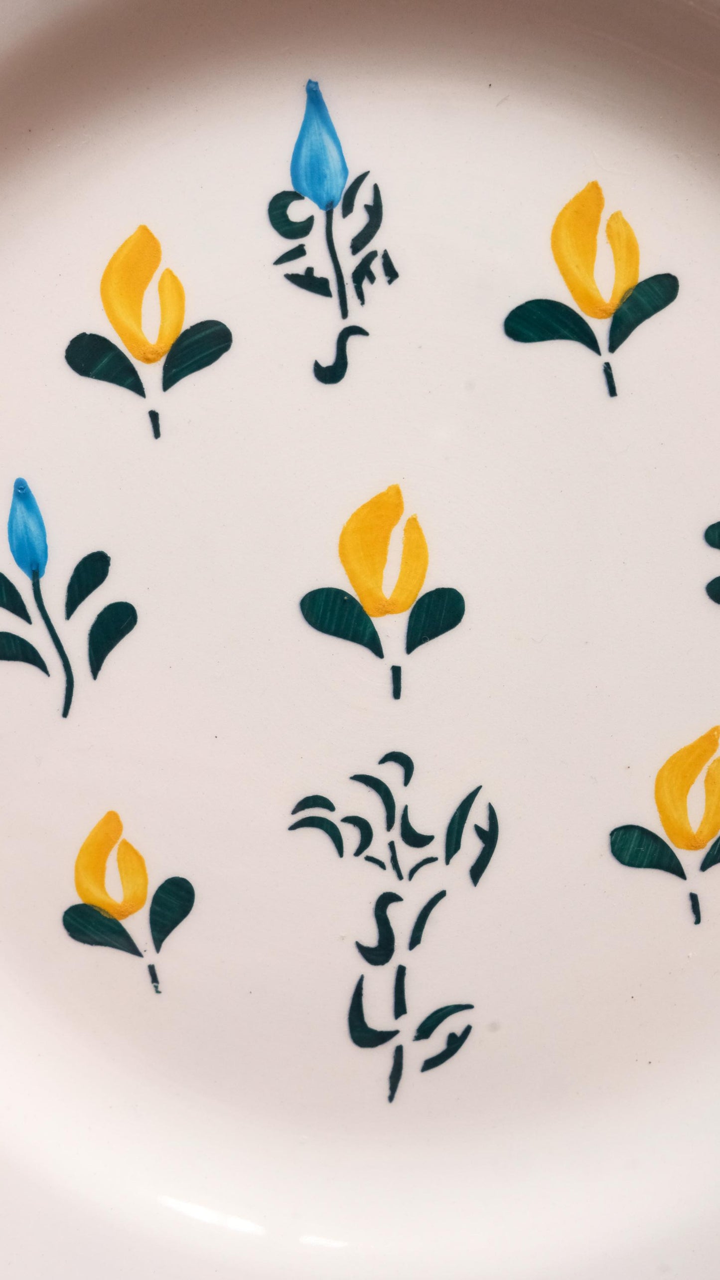 Lot de six assiettes Brasilla Café de Digoin Sarreguemines