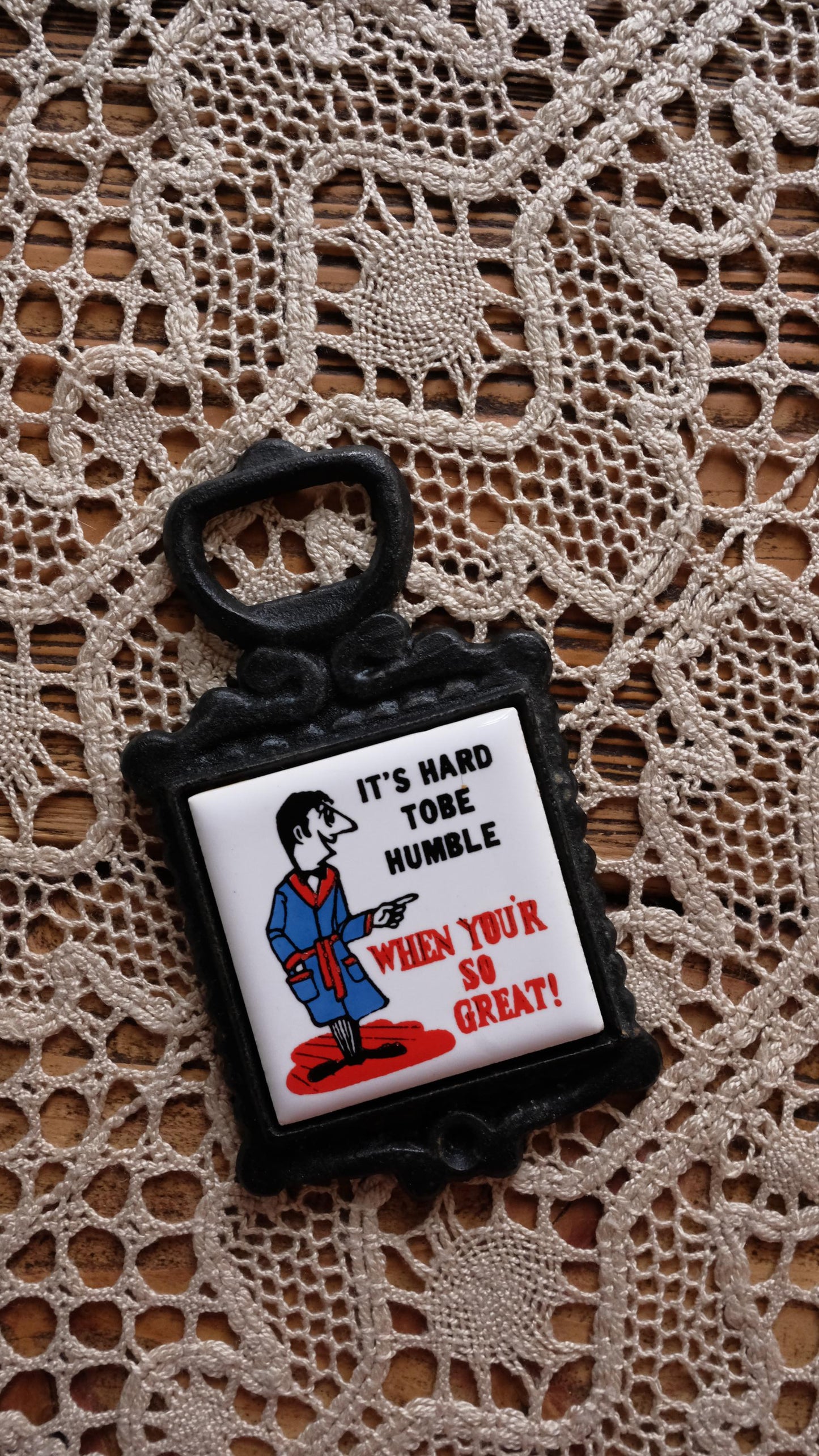 Décapsuleur humoristique vintage