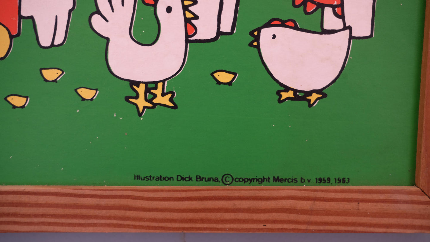 Illustration de Dick Bruna vintage encadrée