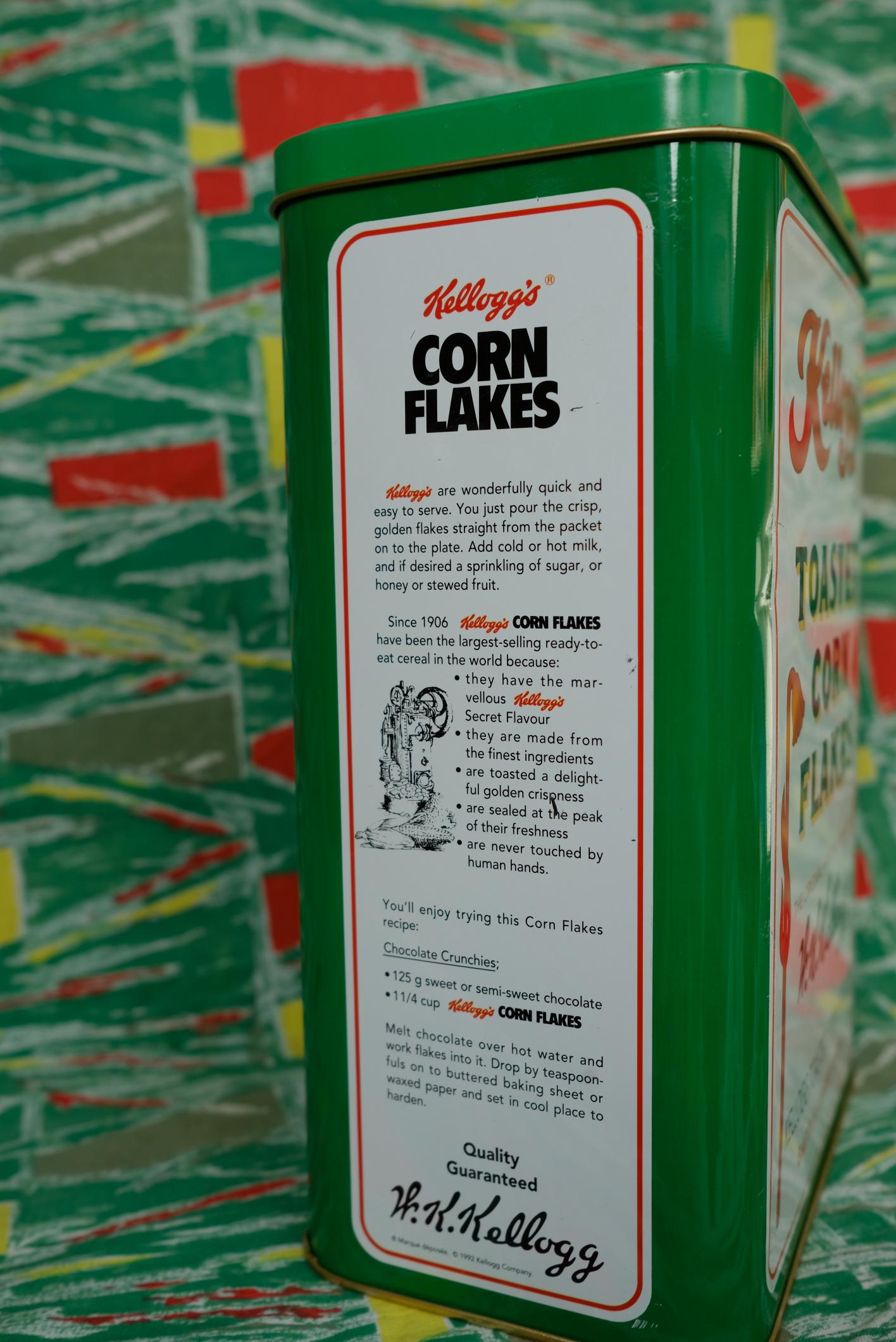 Boîte de corn flakes publicitaire