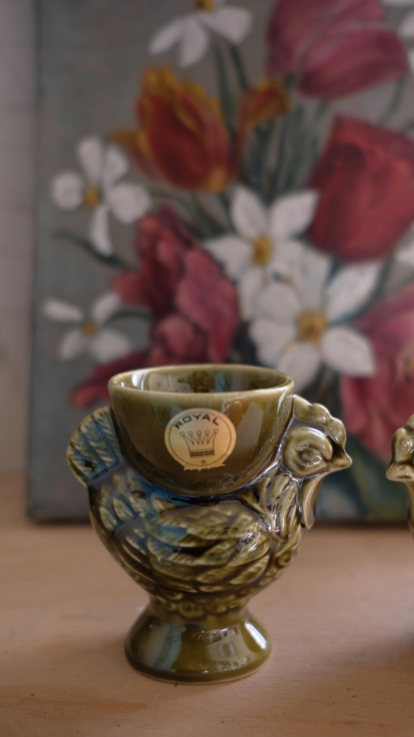 Lot de six coquetiers cocottes en céramique Royal