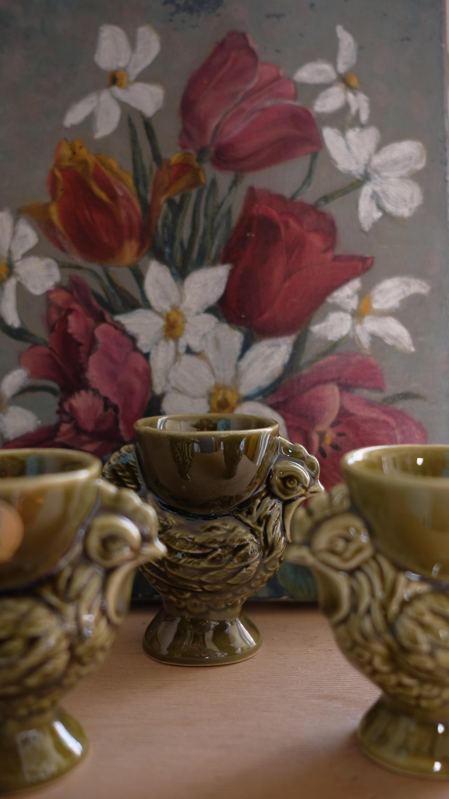 Lot de six coquetiers cocottes en céramique Royal