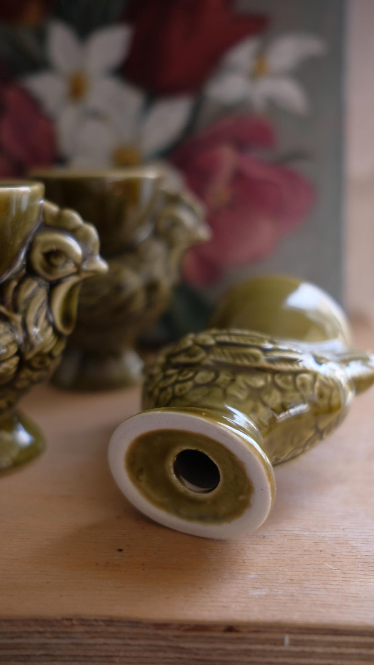 Lot de six coquetiers cocottes en céramique Royal