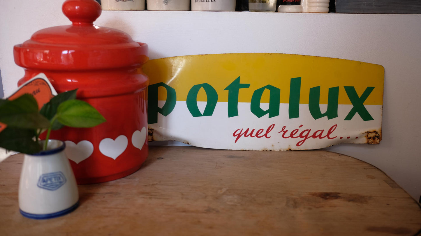 Tôle publicitaire vintage Potalux