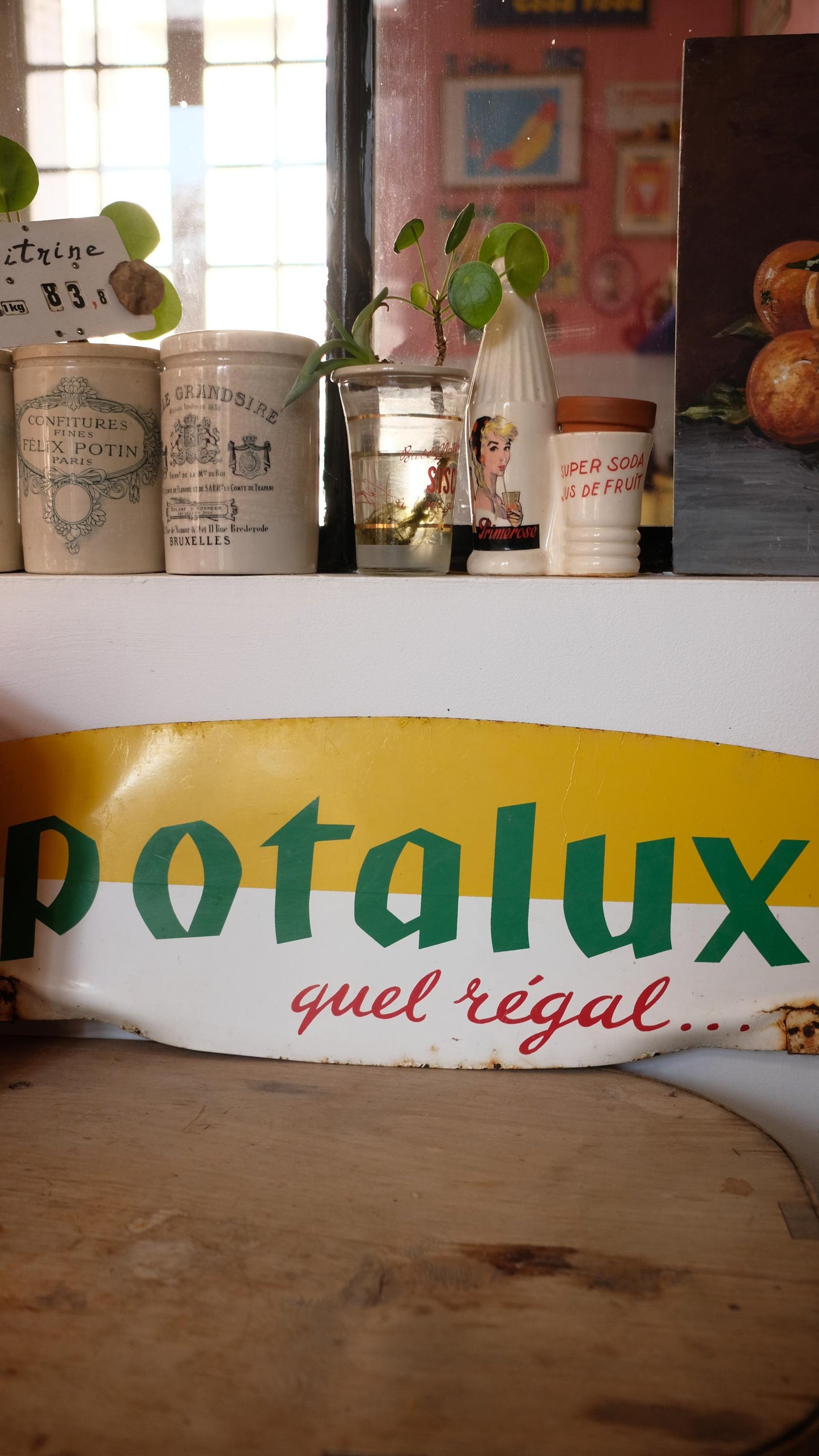 Tôle publicitaire vintage Potalux