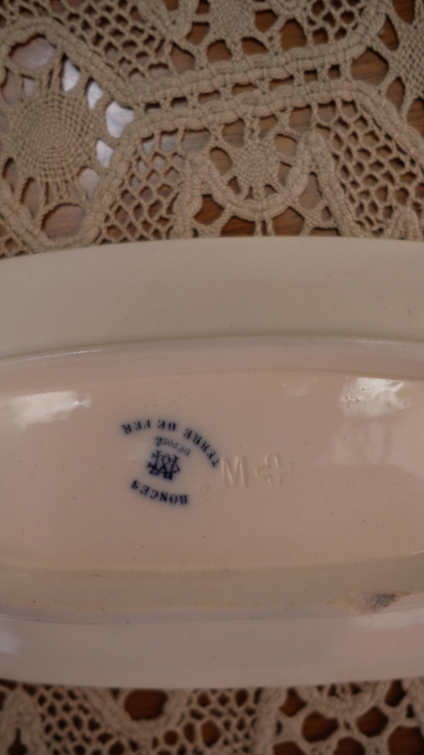 Porte savon terre de fer vintage modèle ronces