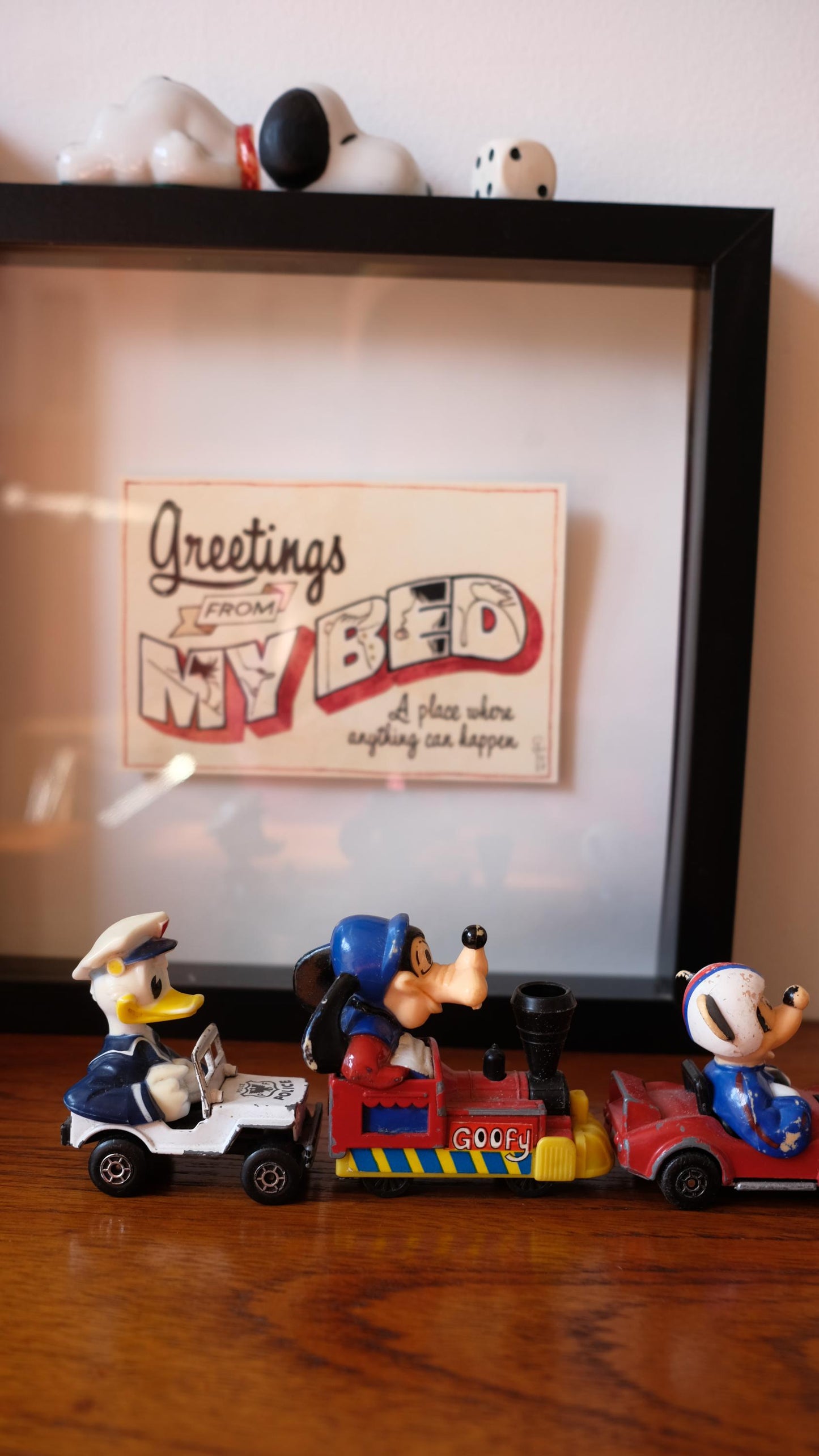 Lot de trois petites voitures Matchbox Mickey vintage