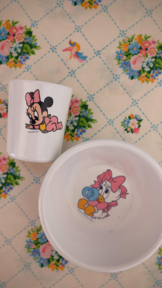 Lot assiette creuse + gobelet en mélaminé Disney Baby