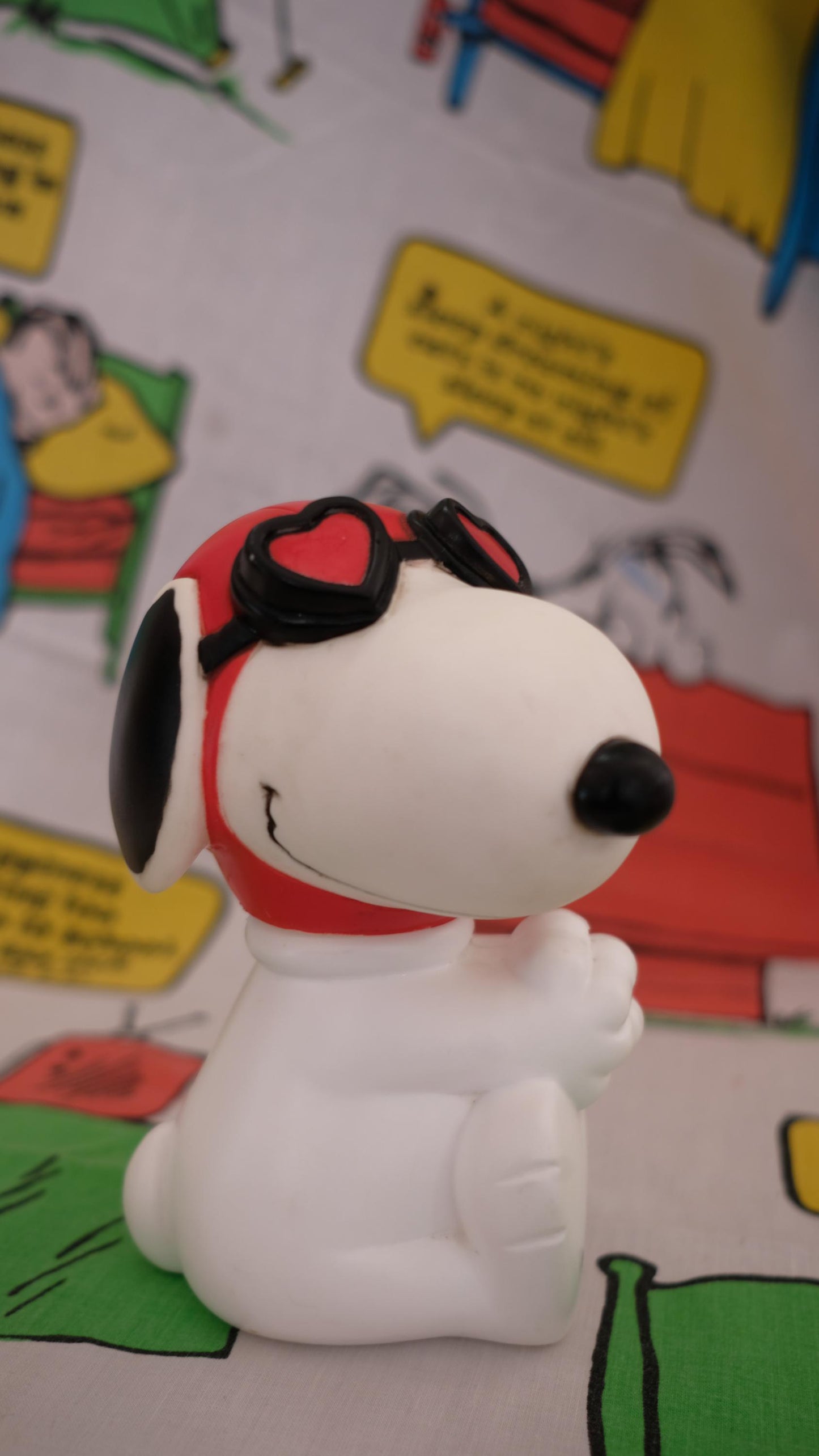 Bouteille de shampoing Snoopy aviateur vintage