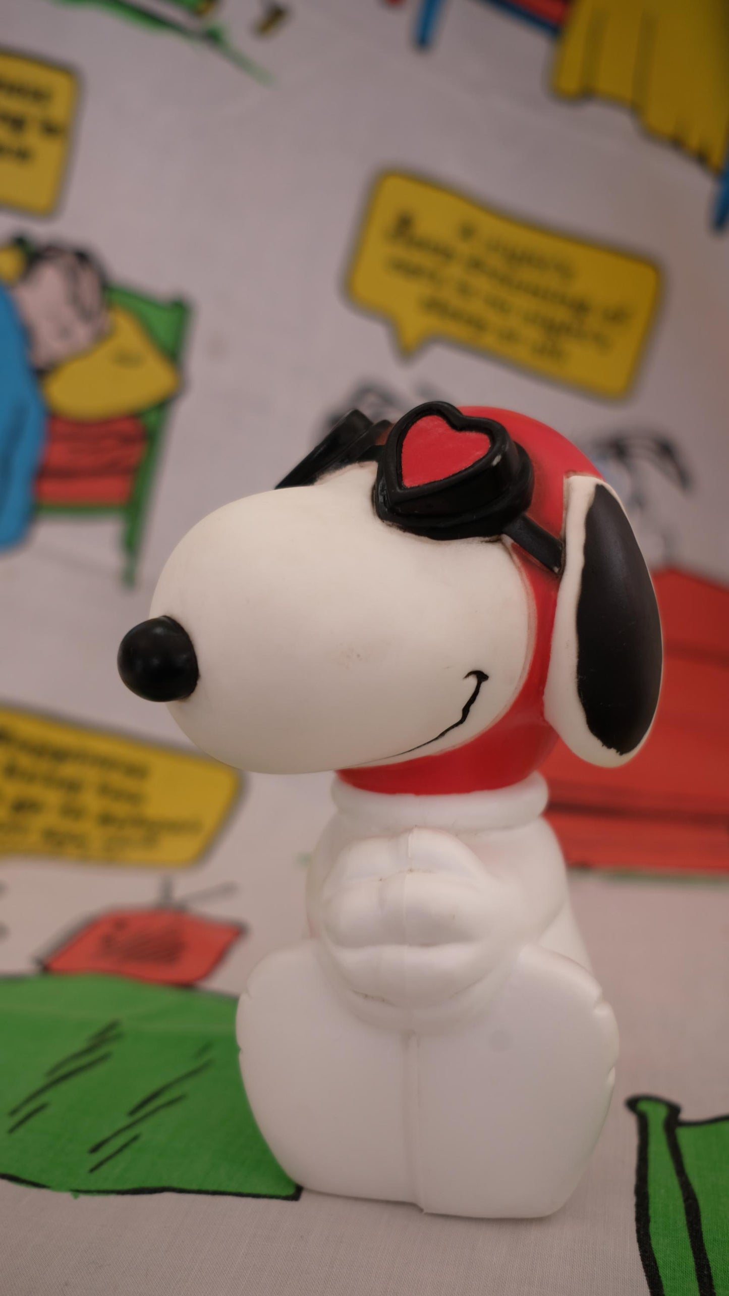 Bouteille de shampoing Snoopy aviateur vintage